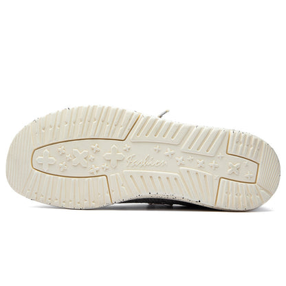Freizeitschuhe aus Segeltuch für Herren – DUDE-Style, rutschfeste Sneaker für den Alltag | 8802 