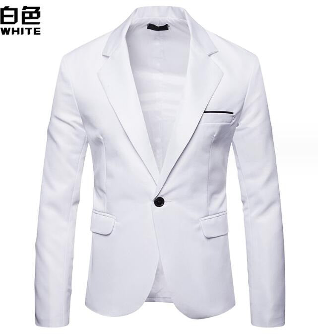 High Quality England Fashion Slim Fit Blazer Solid Color Business Casual Party Wedding Suit Coat | X09