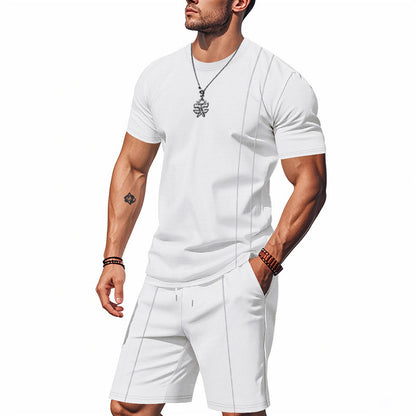 Herren-Lounge-Set mit Waffelstruktur – 2025 Frühling/Sommer, lässiges zweiteiliges Outfit | CY20 