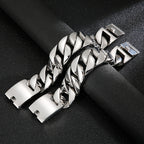 Dickes Herrenarmband aus Titanstahl, glänzend und dominant, Modeschmuck, trendiges Stückarmband | KB31778-D 