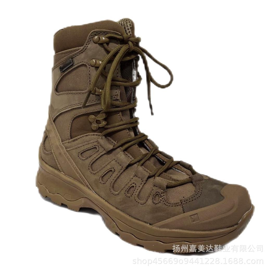 Men's Plus Size Hiking Shoes Autumn Winter High-Top Non-Slip Warm High-End Leather Combat Boots | 2025111