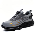 Leichte Sicherheitsschuhe mit Stahlkappe für Herren, Arbeitssneaker, gedrehter Knopf, leicht zu tragen, Baustiefel, atmungsaktive Sportschuhe 