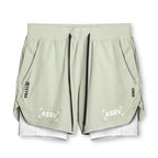 Neue Doppeldecker-Laufshorts Fitness Workout Bermuda Schnelltrocknende Kurze Hosen Unterteile | K-55 