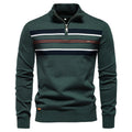Winter-Rollkragenpullover aus Baumwolle mit Stehkragen, gerippter Business-Streifen für Herren | SW155 