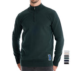 Herren-Pullover aus Baumwolle mit Viertelreißverschluss – Poloshirt aus einfarbigem Strick mit Stehkragen | ZSW-03 