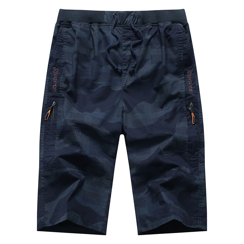 Short de travail cargo pour homme - Pantalon de combat décontracté à poches multiples - Motif camouflage - SHM3318 