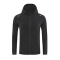 Herren Premium Qualität Reflektierende Streifen Sport Lauf Kapuzenoberteil Wasserdichte Outdoor Windrunner Gym Workout Jacken 