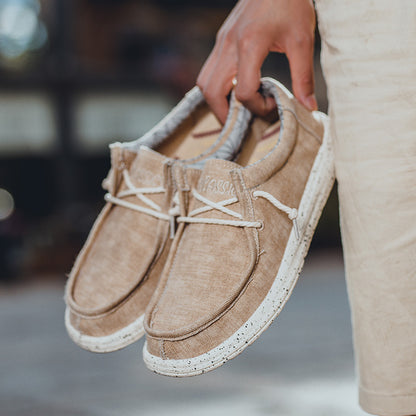 Freizeitschuhe aus Segeltuch für Herren – DUDE-Style, rutschfeste Sneaker für den Alltag | 8802 