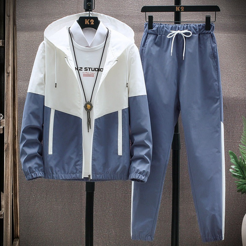 Herren Trainingsanzug Jogging Set 2-teilig Gym Fitness Winddicht Sweat Suit Jacken Set | TZ7801 