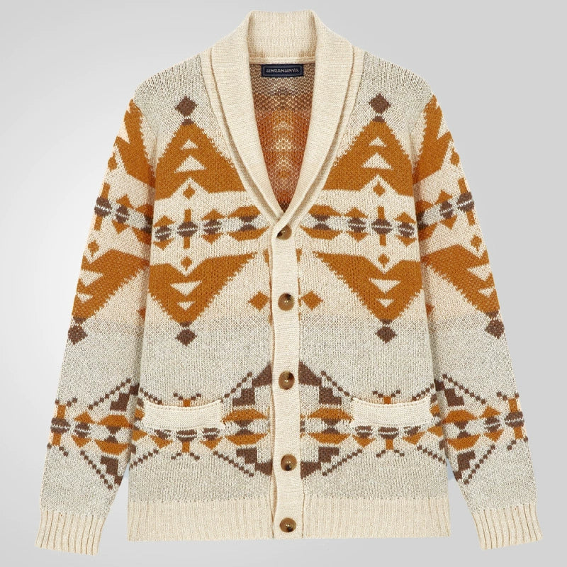 Herren Wind Jacquard Strickpullover Langarm Oberbekleidung Jacke Top | SY0052 