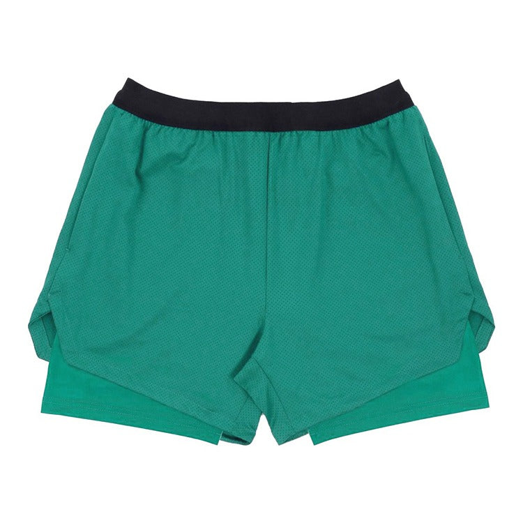 Atmungsaktive, schnell trocknende Basketball-Shorts für Herren, hochelastisch, Trainingsshorts mit Innentaschen, Turnshorts | DK45 