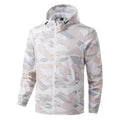 Herrenjacken, vollständig mit Camouflage-Muster bedruckt, leichte Jacken, Trenchcoat-Windbreaker mit durchgehendem Reißverschluss und Kapuze | 