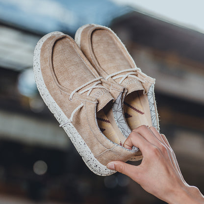 Freizeitschuhe aus Segeltuch für Herren – DUDE-Style, rutschfeste Sneaker für den Alltag | 8802 