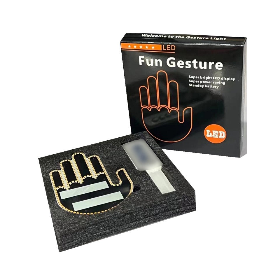 Auto Finger Licht mit Fernbedienung Geste Licht Auto Bernstein Mittelfinger Warnung Bremslicht 