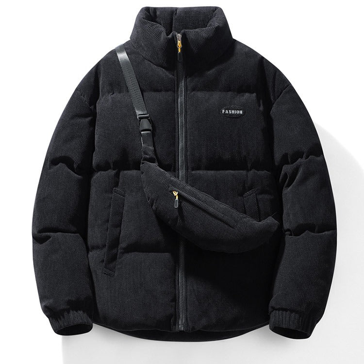 Wintermantel aus Cord, Pufferjacke, lockere, warme Bomberjacke aus Wattebaumwolle (Tasche nicht im Lieferumfang enthalten) | HP-009 