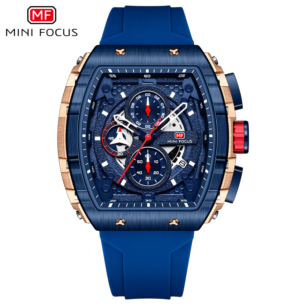 Herren Luxus Top Marke Quarz Sport Uhren Silikon Armband Chronograph Armbanduhren | MF0399G 