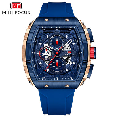 Men's Luxury Top Brand Quartz Sport Watches Silicone Strap Chronograph Wristwatches | MF0399G