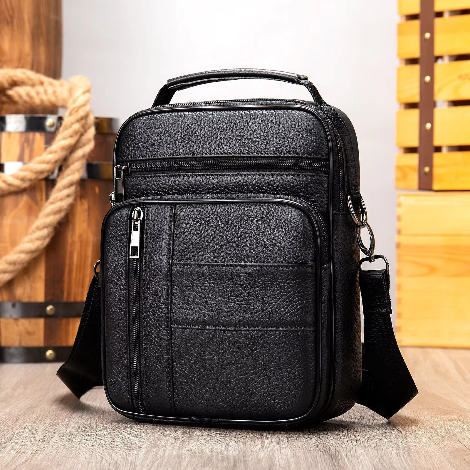 Business Leder Herren Umhängetasche Stilvolles und langlebiges Design für den täglichen Gebrauch | 7457 