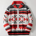Herren-Strickjacke mit Reißverschluss, europäischer und amerikanischer Jacquard-Pullover mit langen Ärmeln und Revers | SY0012 