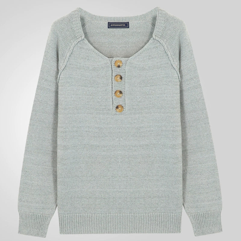 Einfarbiger Langarm-Pullover für Herren, dünne, leichte Basisschicht | SY0140 
