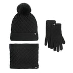 Wintermütze, Mütze, Schal, Handschuhe, Unisex, Winterwärmer, Fleece-gefüttert, Strickmütze, Schal, Handschuhe, Set | 121620 