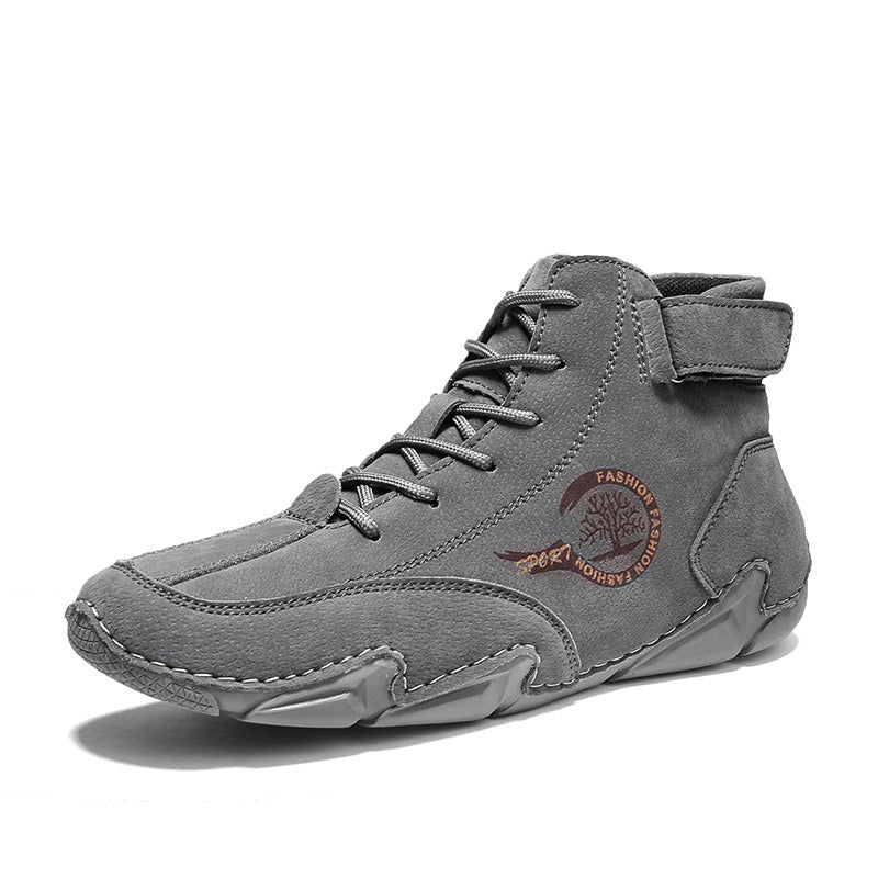 Flache kurze Herrenstiefel, Modetrend, Outdoor, echte, lässige Martin-Stiefeletten | 88377 