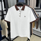 Men's Oversize Polo Shirt | Casual Golf Knit Tee Breathable Polo Shirt |
