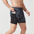 3/4-Laufshorts für Herren – schnelltrocknende, rutschfeste, doppellagige Gym- und Marathon-Shorts | DK22001&amp;WDK22001 