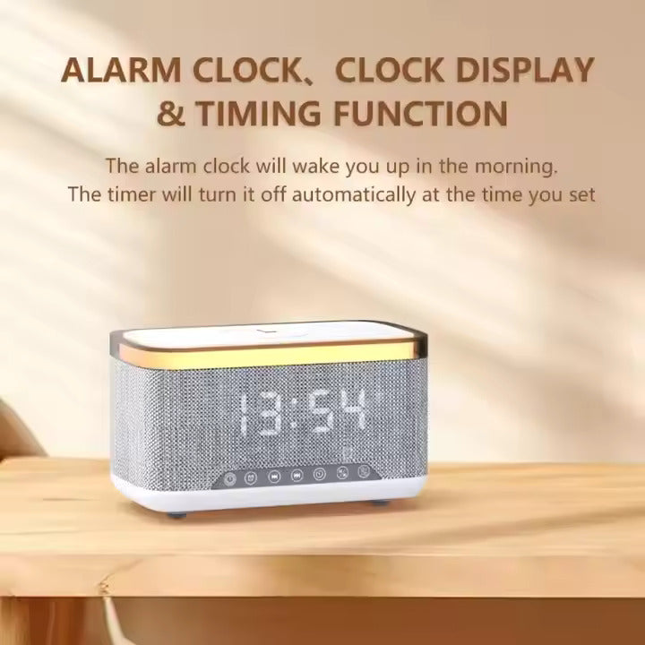 6 in 1 Alarm Clock Radio Wireless Charging Station with Bluetooth Audio & More | S01