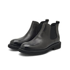 Men's Chelsea Boots | 2025 Autumn Winter British Retro Ankle Boots | Chunky Sole Leather Pull-On Boots | B3923
