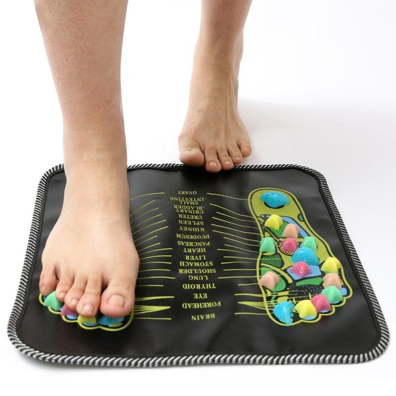 Comfortable Foot Reflexology Massage Pad Walk Stone Square Foot Massager Cushion for Relax Body Pain Health Care | 3535