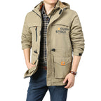 Winter Pufferjacke Plaid Baumwolle Militär Kampf Outdoor Taktischer Parka Mantel mit Kapuze | 086 