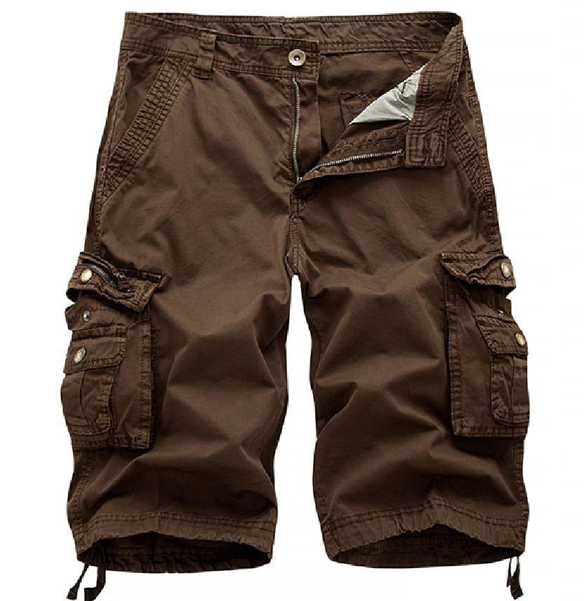 Übergröße Herren Cargo Combat Shorts Baumwolle Vielseitige Halbhose Twill Knie 3/4 Short Große Größe Taille von 36" - 48" | A082