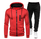 Herren Winter Reißverschluss Hoodie 2 Stück Casual Trainingsanzug Sportswear | 065 