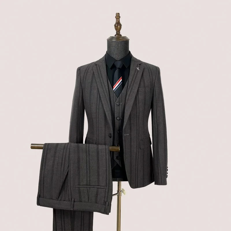 Men's Premium Linen 3-Piece Suit - Formal Blazer for Weddings & Business | 978