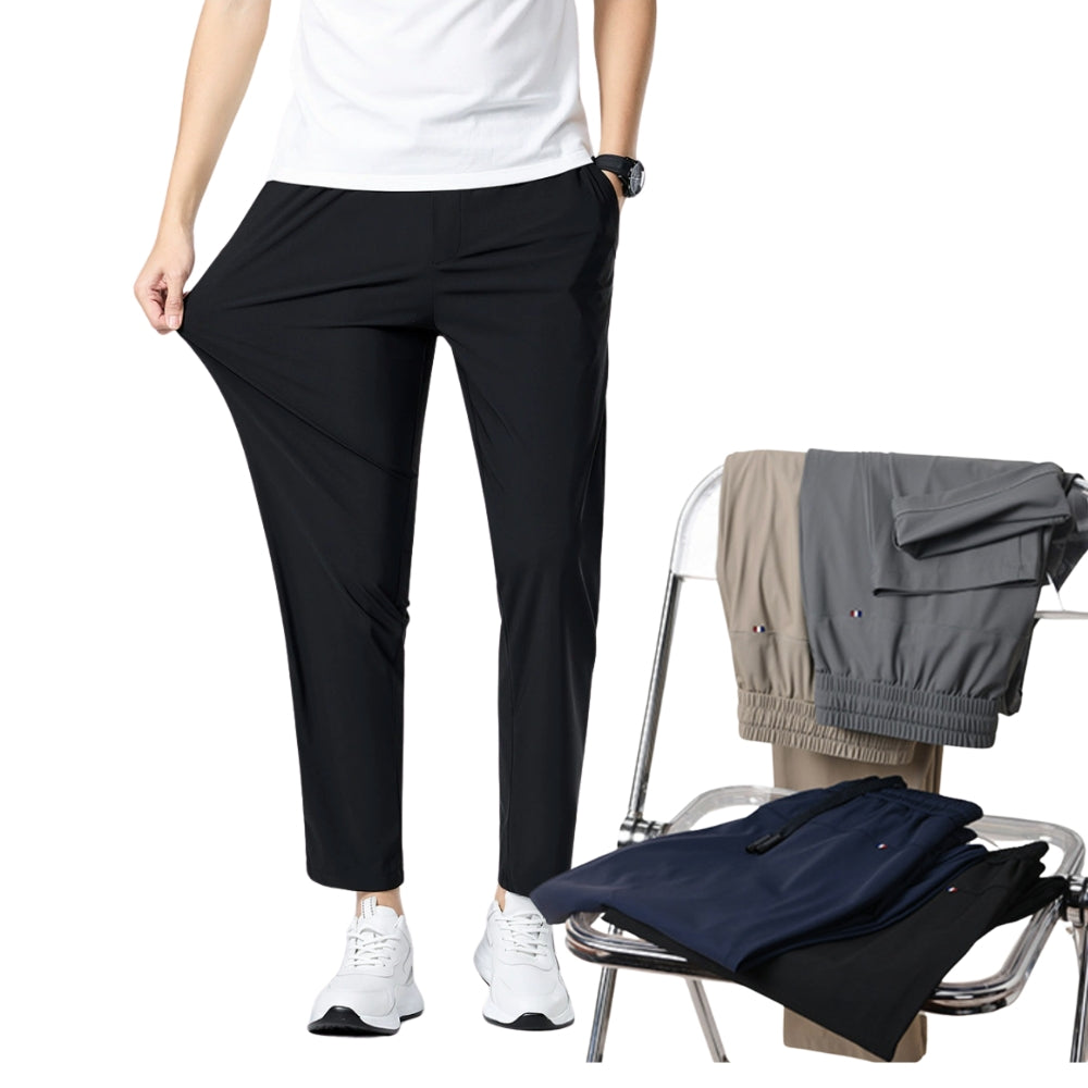 Schnelltrocknende Sommer-Jogginghose aus Eisseide für Herren | Leichte, atmungsaktive Aktivhose mit geradem Bein | L19-6601 