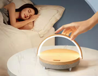 4-in-1-Nachttischlampe mit kabellosem Ladegerät, dimmbarem LED-Bluetooth-Lautsprecher, Telefonhalter und Nachtlicht als Geschenk | Ezvalo 