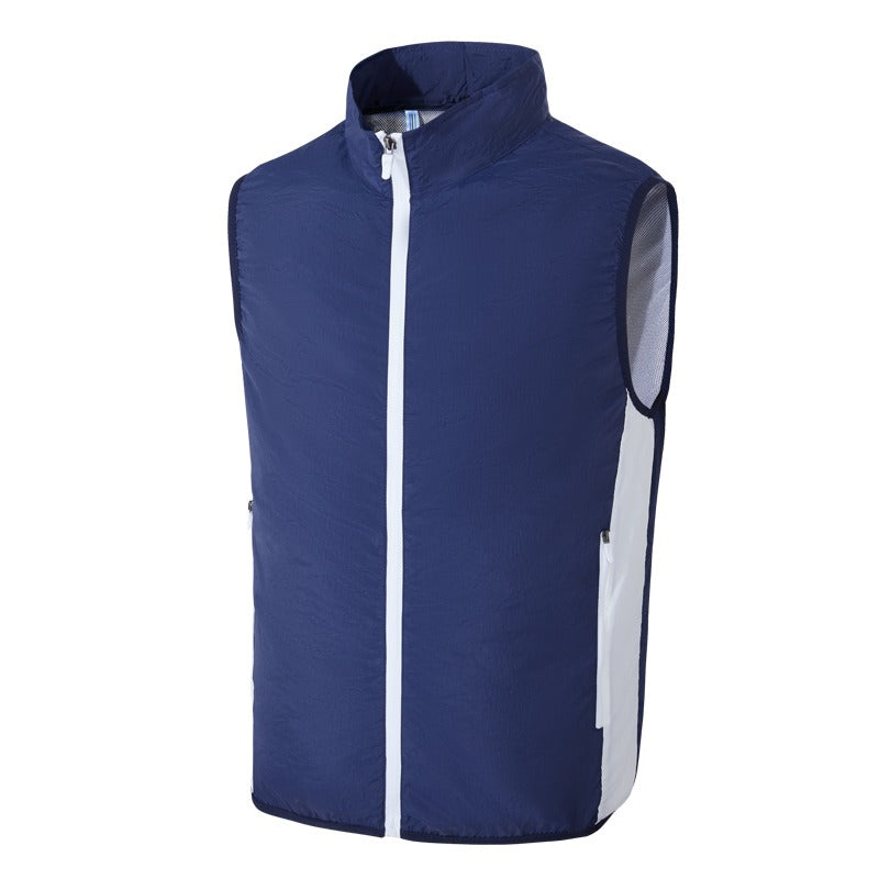 Gilet de refroidissement sans manches pour ventilateur d'été, gilet de protection solaire d'extérieur avec climatisation | 5727 