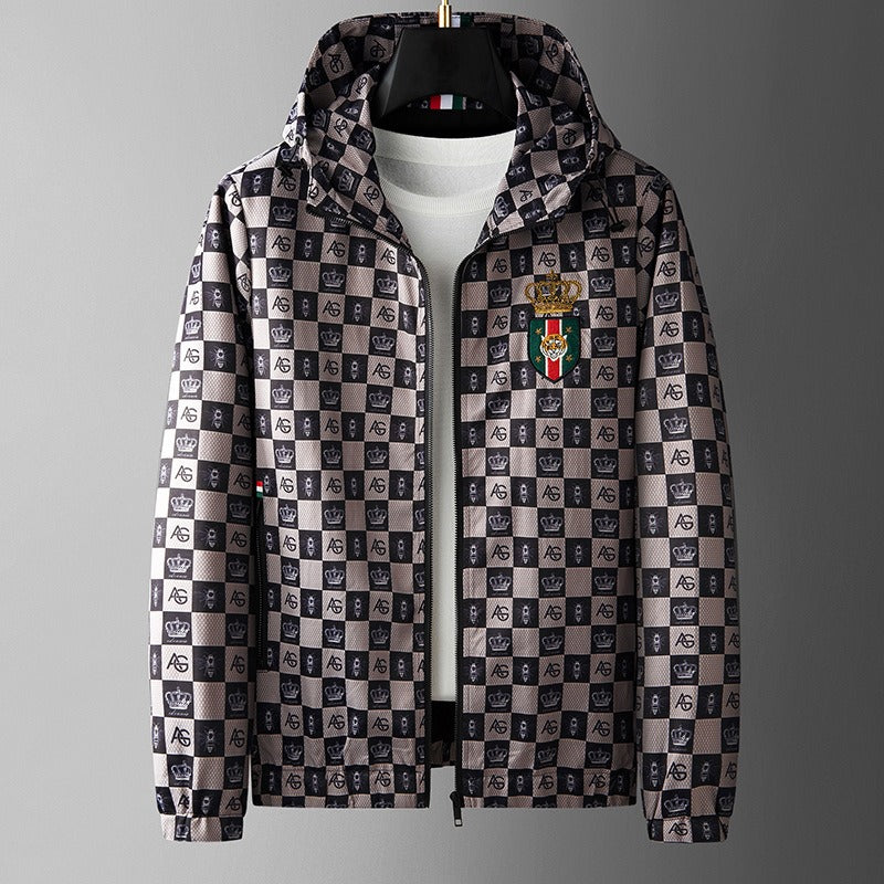 Herren Bomberjacke Jogging Kapuzenmantel Streetwear Slim Casual Dünne Jacke | D208-JK83001 