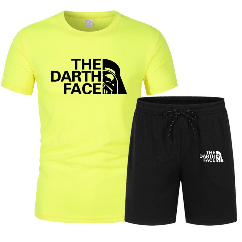 Zweiteiliges Sportbekleidungsset für Herren, Fitnesstraining, Laufen, schnelltrocknendes T-Shirt-Set | QS-01 