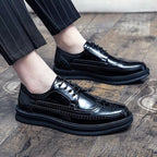 Herren Formelle Lederschuhe Kleid Hochzeit Oxford Brogue Männliche Schuhe Arbeitsstiefel 