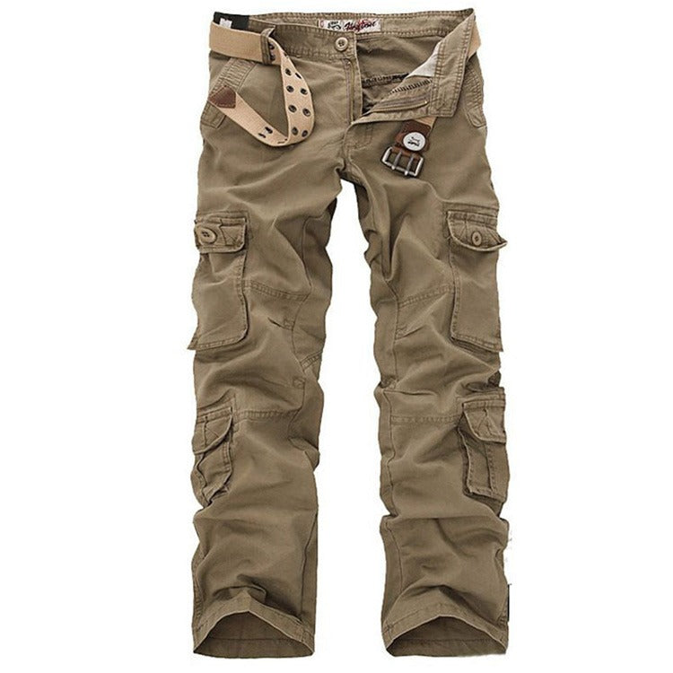 Herren Cargohose Militärhose Lässige Lange Hose mit mehreren Taschen | 012jb 