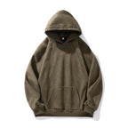 Unisex Kapuzenpullover aus schwerem Wildleder im Retro-Stil im amerikanischen Stil für Herbst und Winter | Locker sitzender Hoodie | L3848 