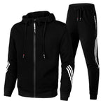 Herren Casual Trainingsanzug Langarm Athletic Set Full Zip Jacke und Hose Hoodie Anzug 