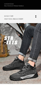 Herren-Wanderschuhe aus echtem Leder, High-Top-Outdoor-Martin-Stiefel und trendiges Schuhwerk | 2319 