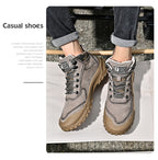 Herren-Wanderschuhe aus echtem Leder, High-Top-Outdoor-Martin-Stiefel und trendiges Schuhwerk | 2319 