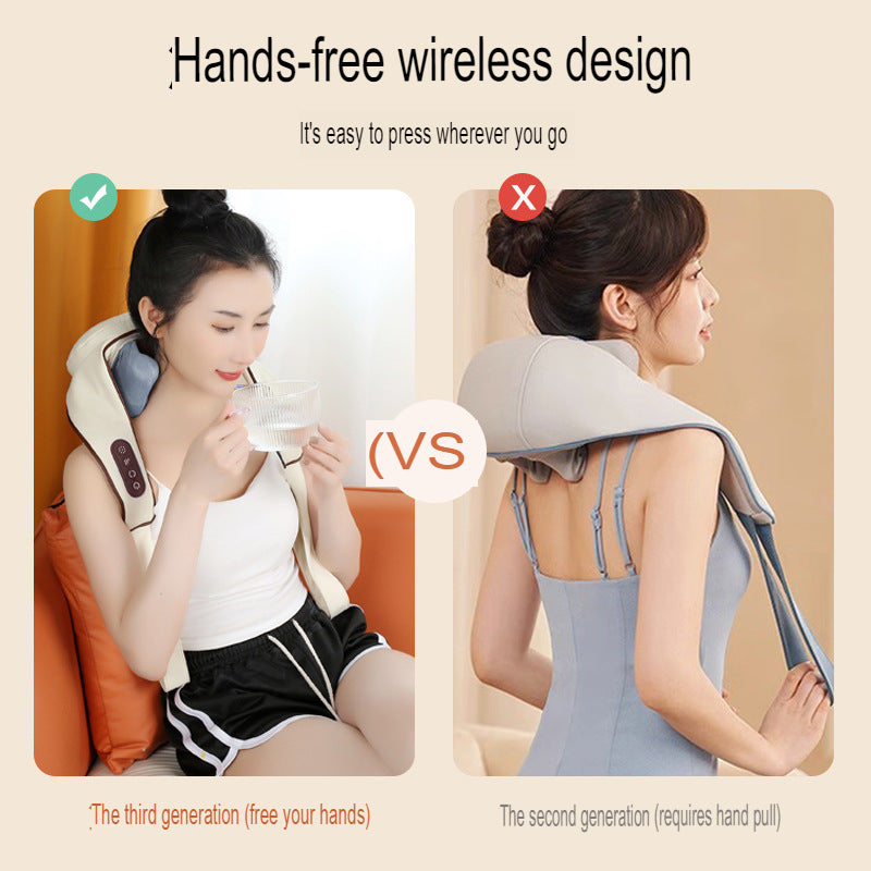 Knetendes Shiatsu M-förmiges Nacken-Schulter-Massagegerät mit Infrarot-Heizung Nacken-Schulter-Massagegerät | R8 