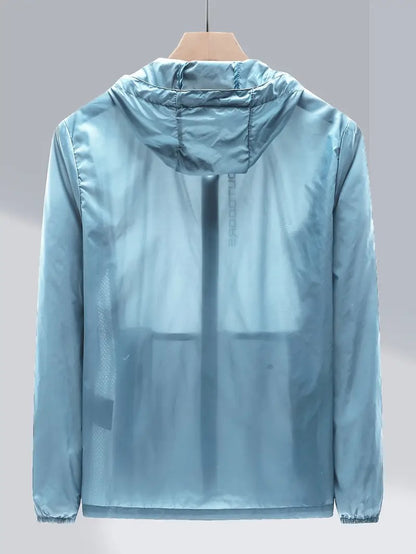 Herren-Sonnenkapuzenpullover mit LSF 50+ – Leichter Reißverschluss mit Taschen | Feuchtigkeitsableitend und atmungsaktiv | 2208