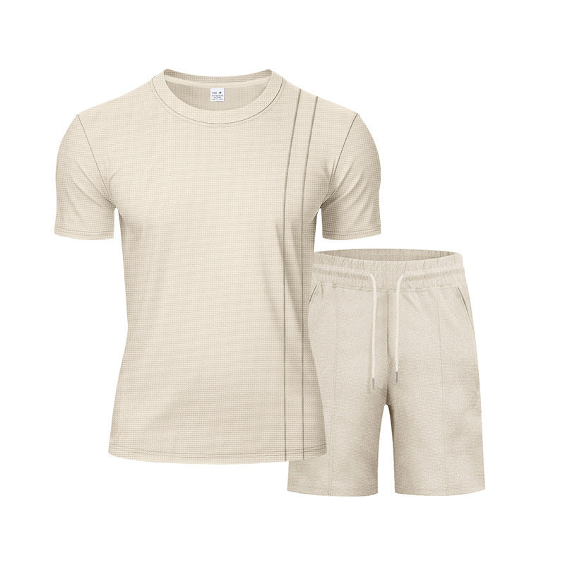 Herren-Lounge-Set mit Waffelstruktur – 2025 Frühling/Sommer, lässiges zweiteiliges Outfit | CY20 
