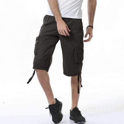 Übergröße Herren Cargo Combat Shorts Baumwolle Vielseitige Halbhose Twill Knie 3/4 Short Große Größe Taille von 36" - 48" | A082